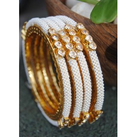 American Diamond Studded Chid Pearl Bangles